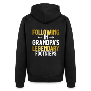 Granddaughter Gifts - Unisex Premium Organic Zip Hoodie - black - Back - Nico (187cm)