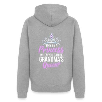 Cadeaux pour les petites-filles - Veste à capuche bio Premium Unisexe - gris chiné - Dos - Nico (187cm)