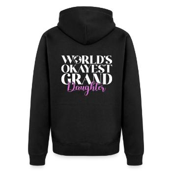 Granddaughter Gifts - Unisex Premium Organic Zip Hoodie - black - Back - Nico (187cm)