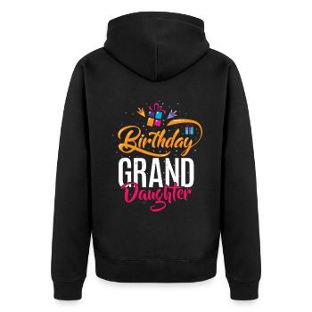 Cadeaux pour les petites-filles - Veste à capuche bio Premium Unisexe - noir - Dos - Nico (187cm)