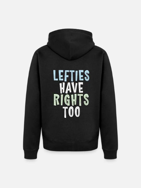 Left Handers Gifts - Unisex Premium Organic Zip Hoodie - black