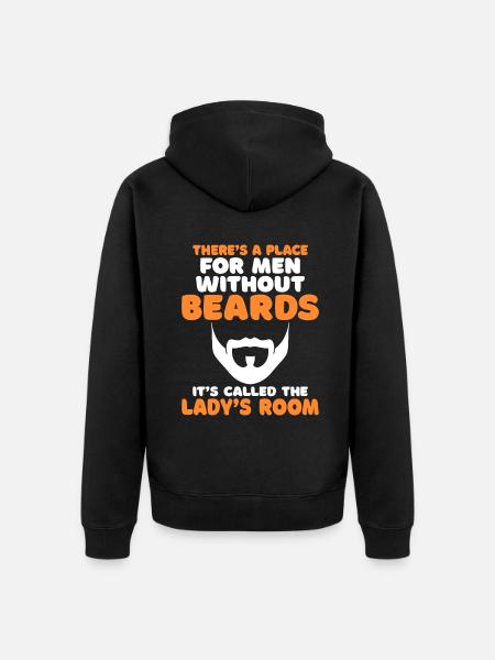 Giftidea Beard Men - Unisex Premium Organic Zip Hoodie - black