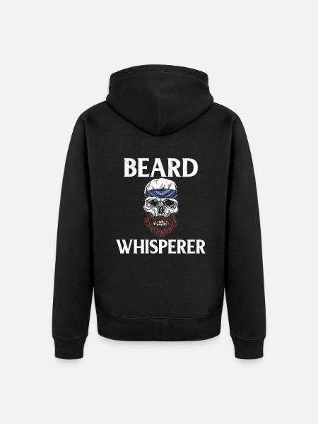 Giftidea Beard Men - Unisex Premium Bio Zip Hoodie - Schwarz
