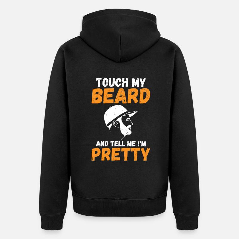 Giftidea Beard Men - Unisex Premium Organic Zip Hoodie - black