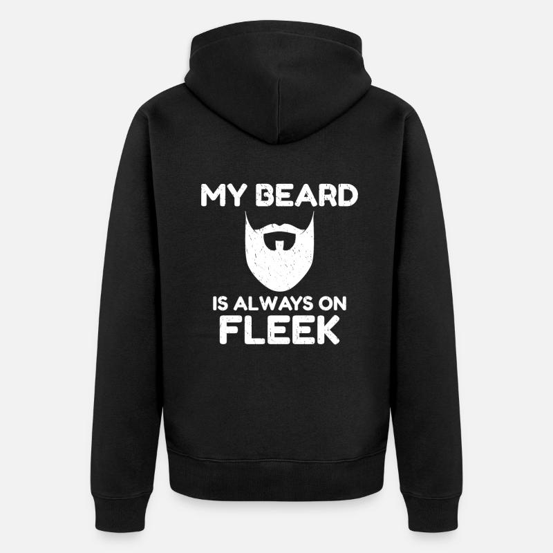 Giftidea Beard Men - Unisex Premium Organic Zip Hoodie - black