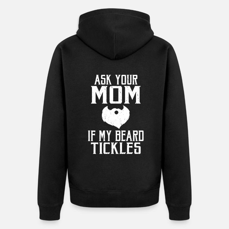 Giftidea Beard Men - Unisex Premium Bio Zip Hoodie - Schwarz