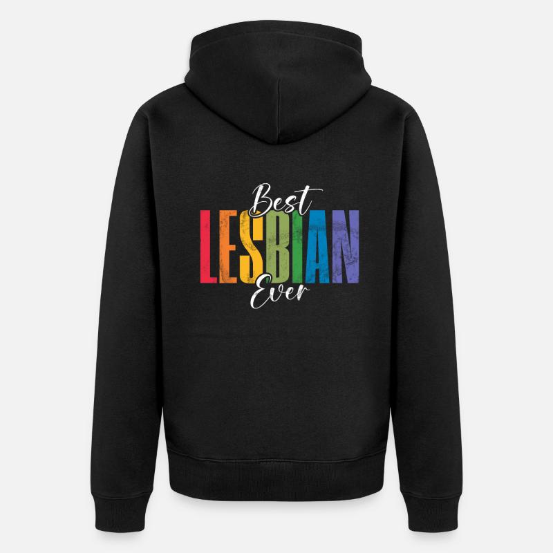 Cadeaux Lesbiens - Veste à capuche bio Premium Unisexe - noir