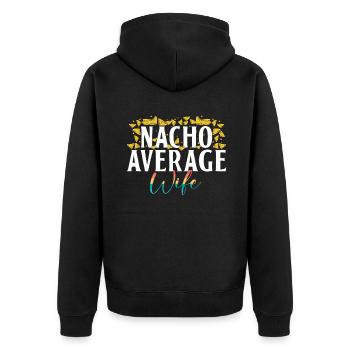 Lesbian Gifts - Unisex Premium Organic Zip Hoodie - black - Back - Nico (187cm)