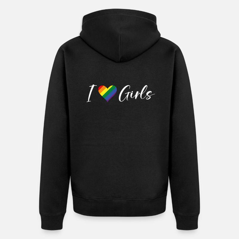 Cadeaux Lesbiens - Veste à capuche bio Premium Unisexe - noir