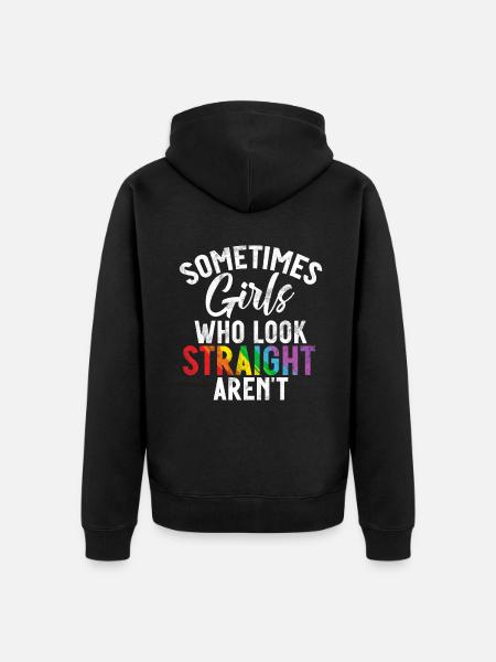 Lesbian Gifts - Unisex Premium Organic Zip Hoodie - black