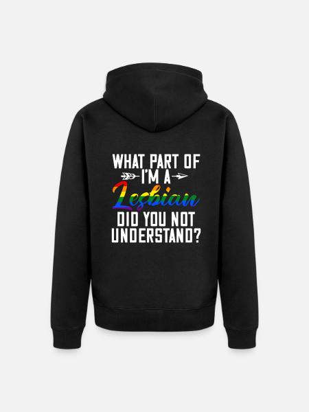 Lesbian Gifts - Unisex Premium Organic Zip Hoodie - black