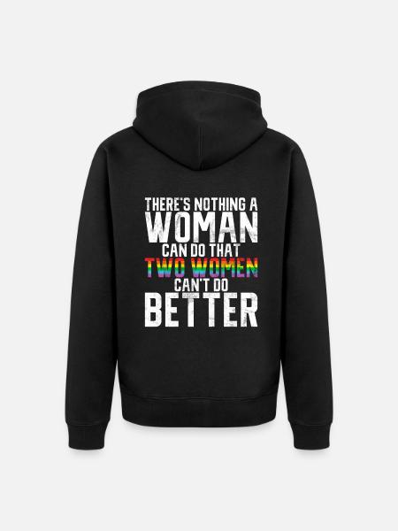 Cadeaux Lesbiens - Veste à capuche bio Premium Unisexe - noir