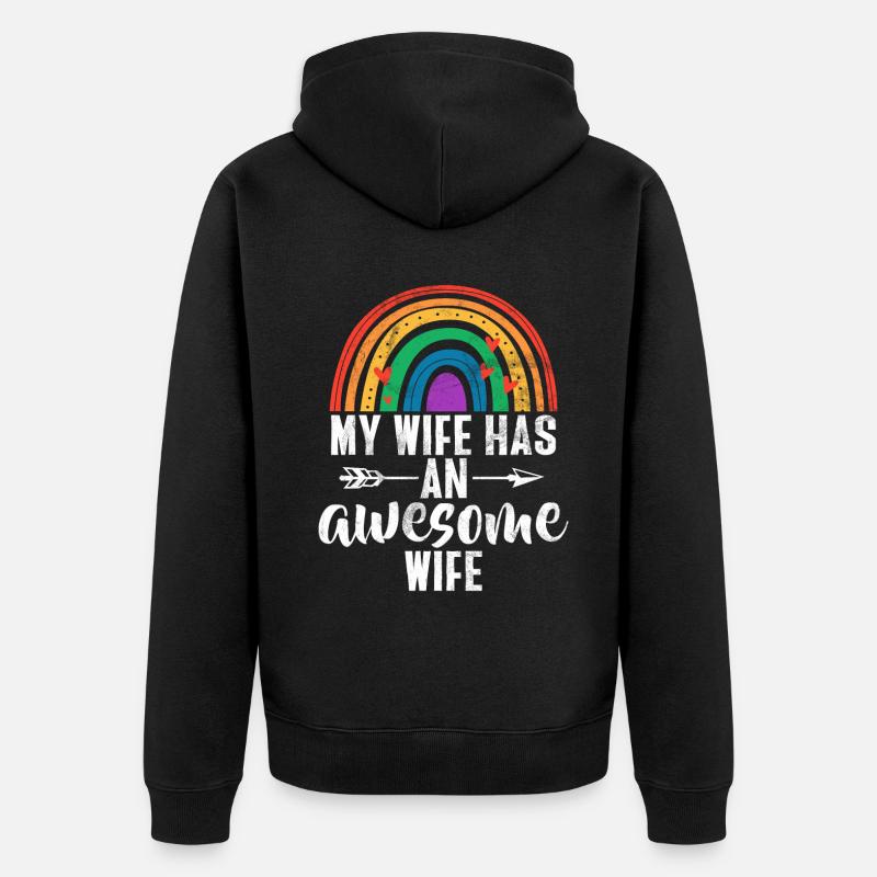 Cadeaux Lesbiens - Veste à capuche bio Premium Unisexe - noir