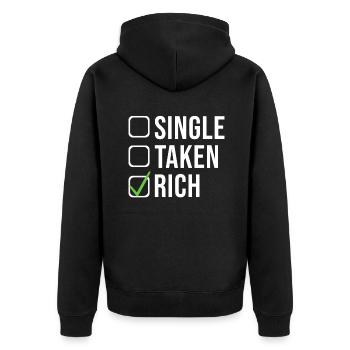 Cadeau unique - Veste à capuche bio Premium Unisexe - noir - Dos - Nico (187cm)