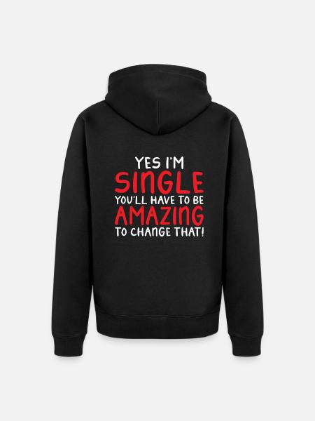 Single Gift - Unisex Premium Organic Zip Hoodie - black