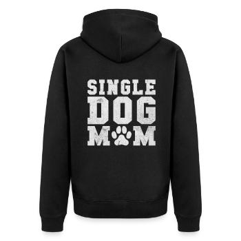 Single Gift - Unisex Premium Organic Zip Hoodie - black - Back - Nico (187cm)
