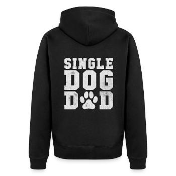 Single Gift - Unisex Premium Organic Zip Hoodie - black - Back - Nico (187cm)