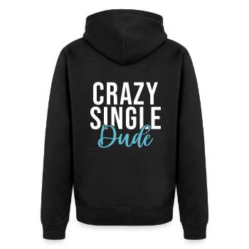 Single Gift - Unisex Premium Organic Zip Hoodie - black - Back - Nico (187cm)