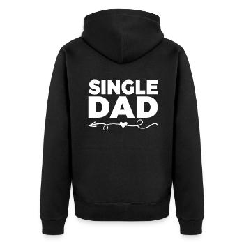 Single Gift - Unisex Premium Organic Zip Hoodie - black - Back - Nico (187cm)