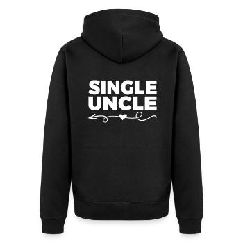 Single Gift - Unisex Premium Organic Zip Hoodie - black - Back - Nico (187cm)