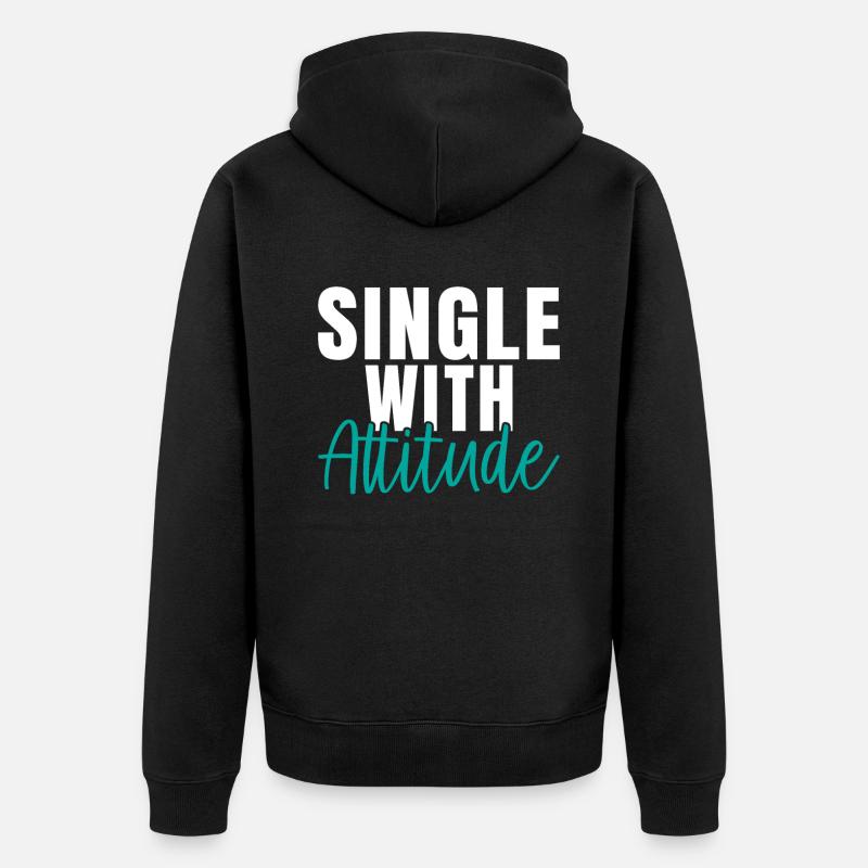Single Gift - Unisex Premium Bio Zip Hoodie - Schwarz
