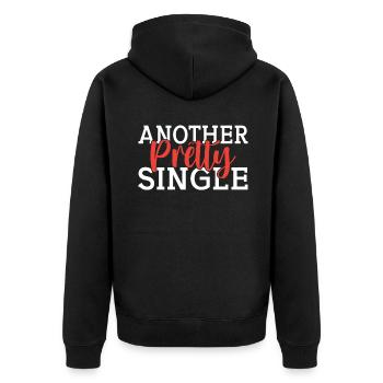 Single Gift - Unisex Premium Organic Zip Hoodie - black - Back - Nico (187cm)