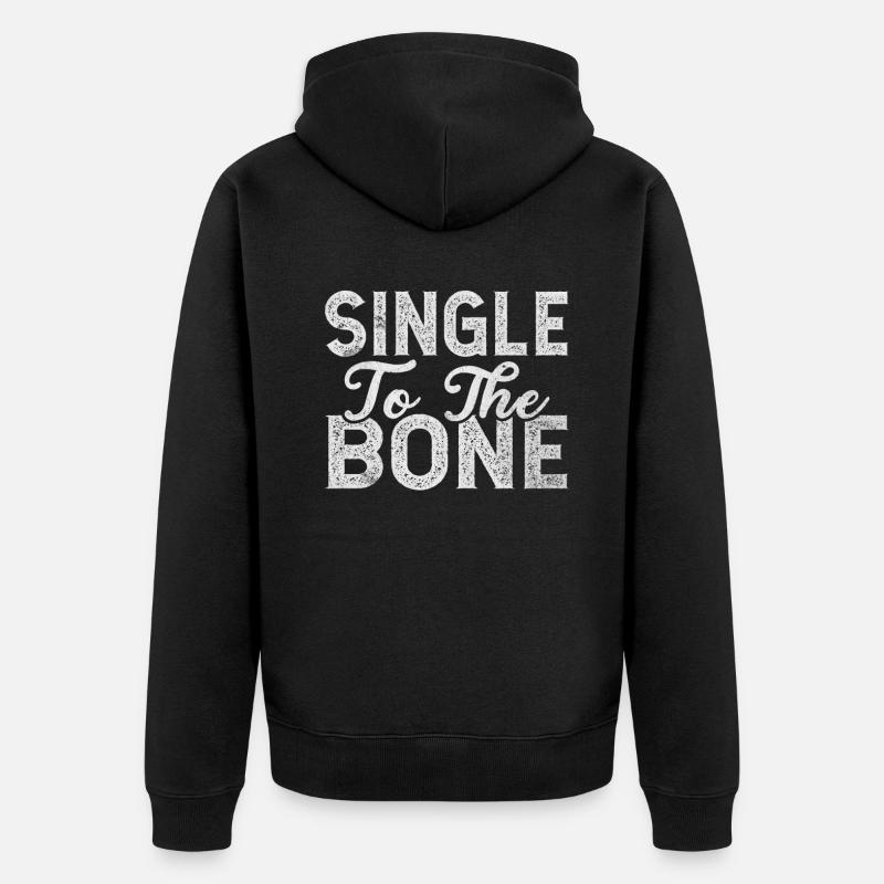 Single Gift - Unisex Premium Bio Zip Hoodie - Schwarz