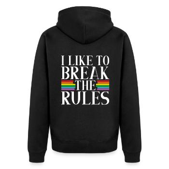 Cadeaux gays - Veste à capuche bio Premium Unisexe - noir - Dos - Nico (187cm)
