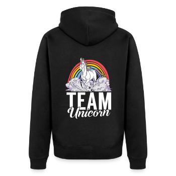 Cadeaux gays - Veste à capuche bio Premium Unisexe - noir - Dos - Nico (187cm)
