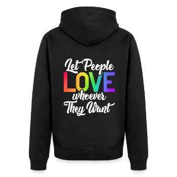 Cadeaux gays - Veste à capuche bio Premium Unisexe - noir - Dos - Nico (187cm)