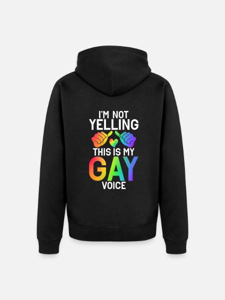 Cadeaux gays - Veste à capuche bio Premium Unisexe - noir