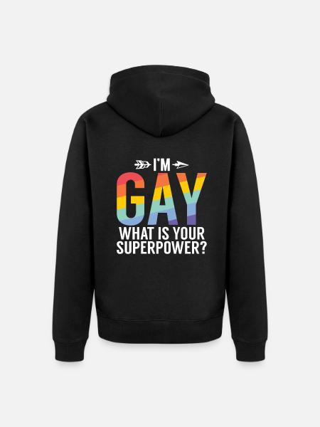 Cadeaux gays - Veste à capuche bio Premium Unisexe - noir