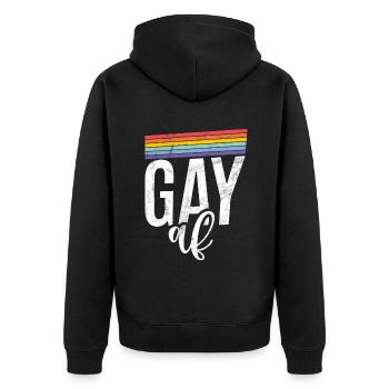 Cadeaux gays - Veste à capuche bio Premium Unisexe - noir - Dos - Nico (187cm)