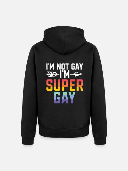 Cadeaux gays - Veste à capuche bio Premium Unisexe - noir