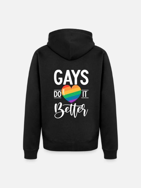 Cadeaux gays - Veste à capuche bio Premium Unisexe - noir