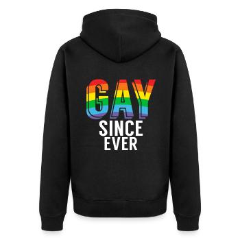 Cadeaux gays - Veste à capuche bio Premium Unisexe - noir - Dos - Nico (187cm)