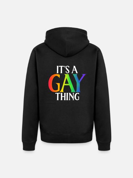 Cadeaux gays - Veste à capuche bio Premium Unisexe - noir