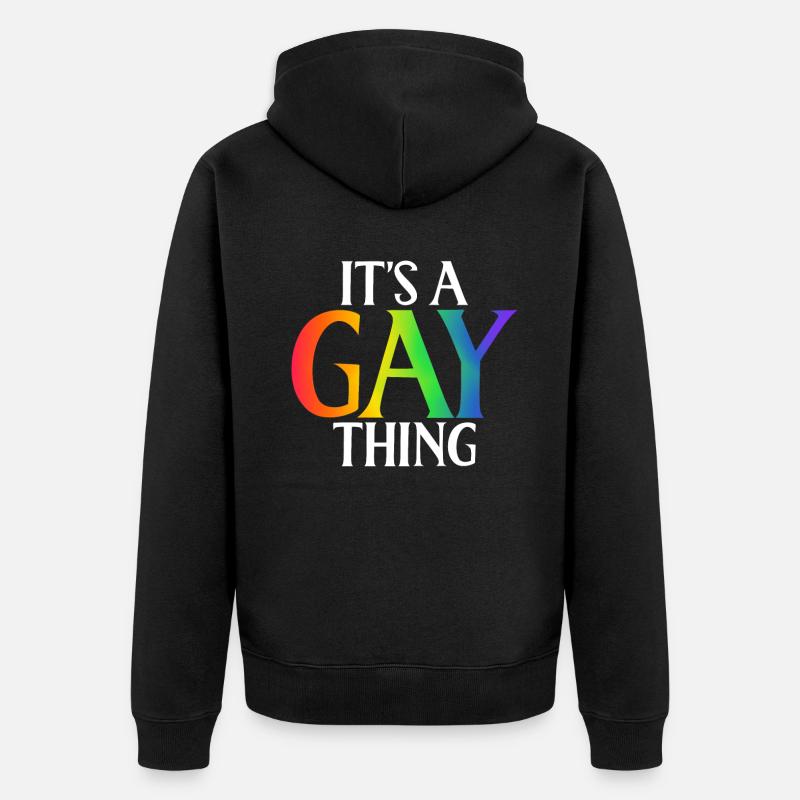 Cadeaux gays - Veste à capuche bio Premium Unisexe - noir