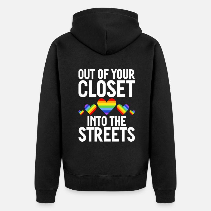 Cadeaux gays - Veste à capuche bio Premium Unisexe - noir