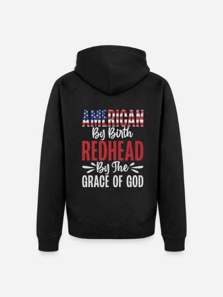 Redhead Gifts - Unisex Premium Bio Zip Hoodie - Schwarz