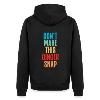 Redhead Gifts - Unisex Premium Bio Zip Hoodie - Schwarz - Hinten - Nico (187cm)