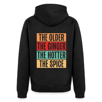 Redhead Gifts - Unisex Premium Bio Zip Hoodie - Schwarz - Hinten - Nico (187cm)
