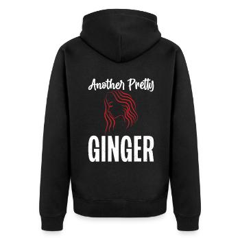 Redhead Gifts - Unisex Premium Bio Zip Hoodie - Schwarz - Hinten - Nico (187cm)
