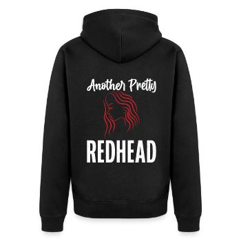 Redhead Gifts - Unisex Premium Bio Zip Hoodie - Schwarz - Hinten - Nico (187cm)
