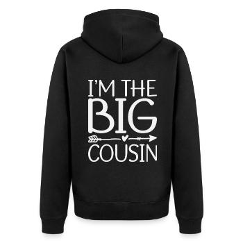 Cadeaux Cousin - Veste à capuche bio Premium Unisexe - noir - Dos - Nico (187cm)