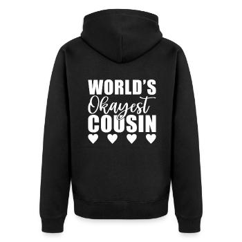 Cadeaux Cousin - Veste à capuche bio Premium Unisexe - noir - Dos - Nico (187cm)