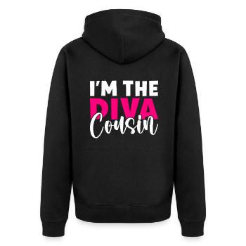 Cadeaux Cousin - Veste à capuche bio Premium Unisexe - noir - Dos - Nico (187cm)