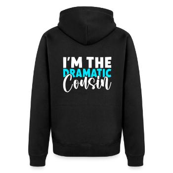 Cadeaux Cousin - Veste à capuche bio Premium Unisexe - noir - Dos - Nico (187cm)