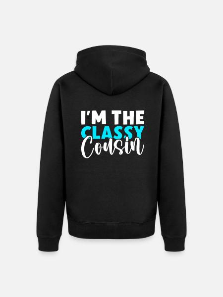 Cousin Gifts - Unisex Premium Organic Zip Hoodie - black