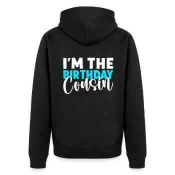 Cadeaux Cousin - Veste à capuche bio Premium Unisexe - noir - Dos - Nico (187cm)